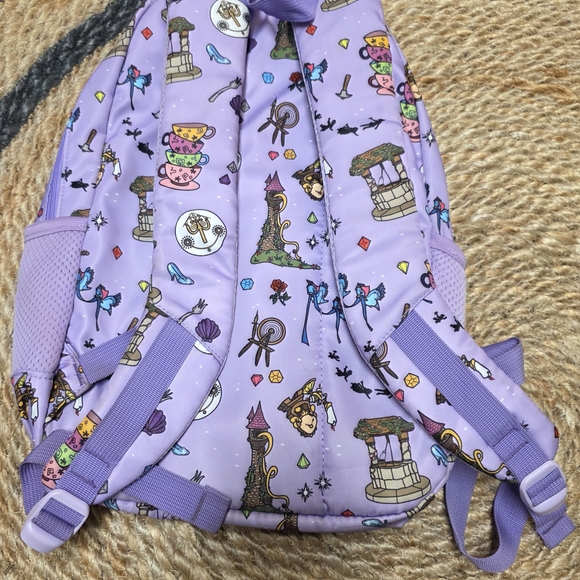 Purple Backpack with Disney Fantasyland Fairy Tale Print - Picture 2 of 5